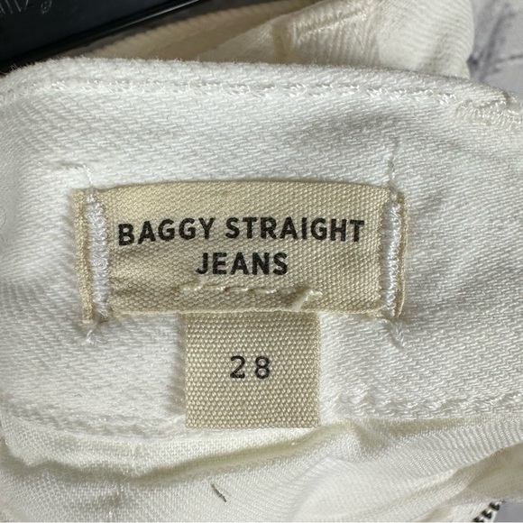 Madewell The Harlow Wide Leg Baggy Pleated Jeans High Rise Tile White 28 NWT - Picture 7 of 10